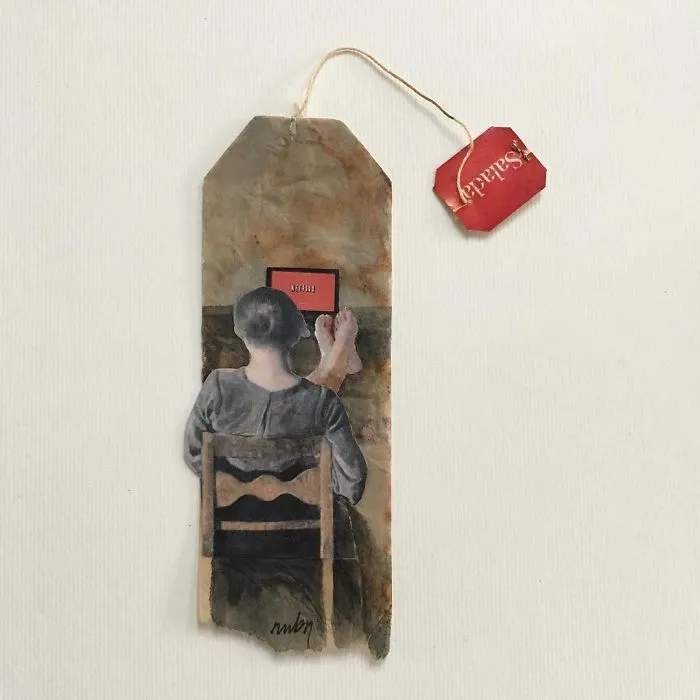 Artist Uses Tea Bags As Her Diary