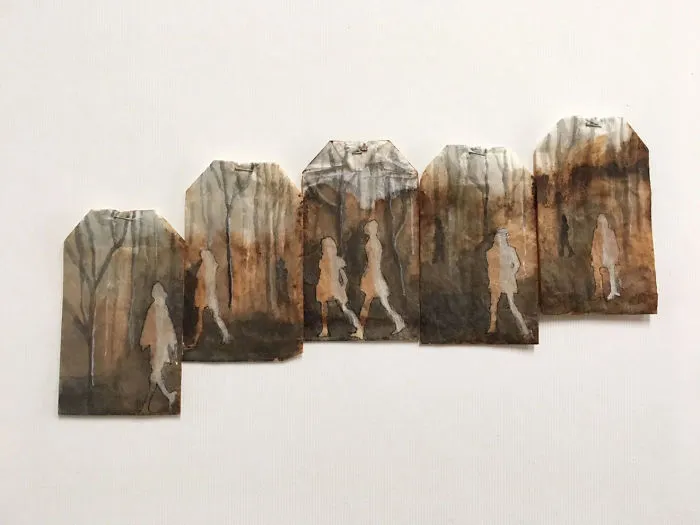 Artist Uses Tea Bags As Her Diary