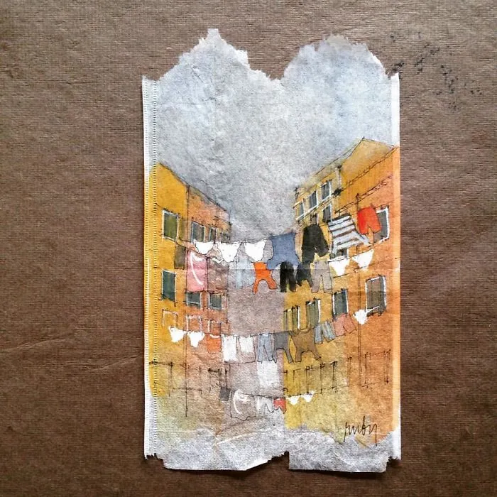 Artist Uses Tea Bags As Her Diary