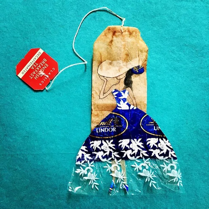 Artist Uses Tea Bags As Her Diary