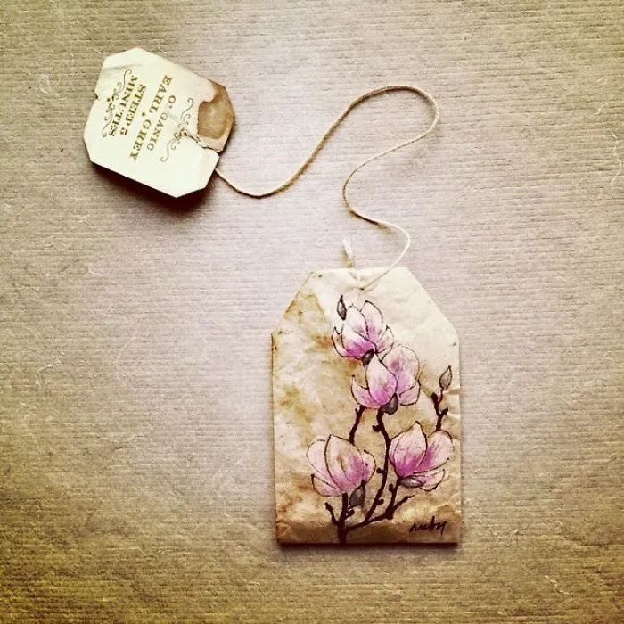 Artist Uses Tea Bags As Her Diary