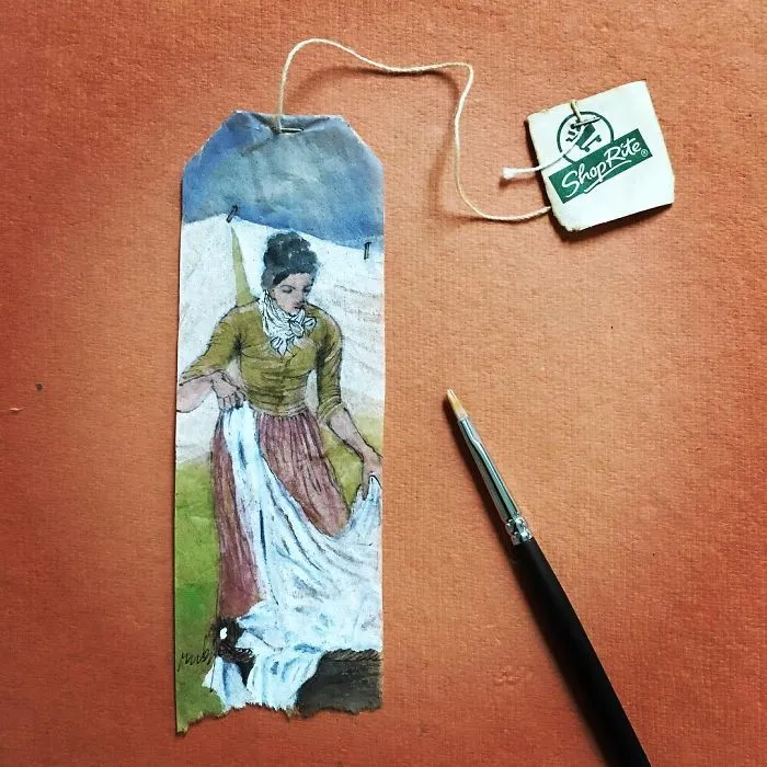 Artist Uses Tea Bags As Her Diary