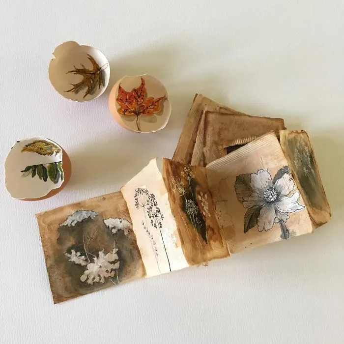 Artist Uses Tea Bags As Her Diary