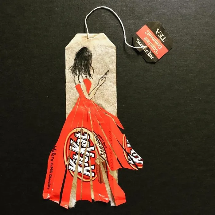 Artist Uses Tea Bags As Her Diary
