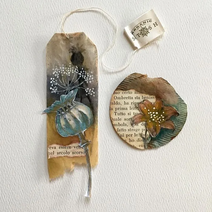 Artist Uses Tea Bags As Her Diary