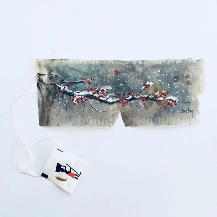 Artist Uses Tea Bags As Her Diary