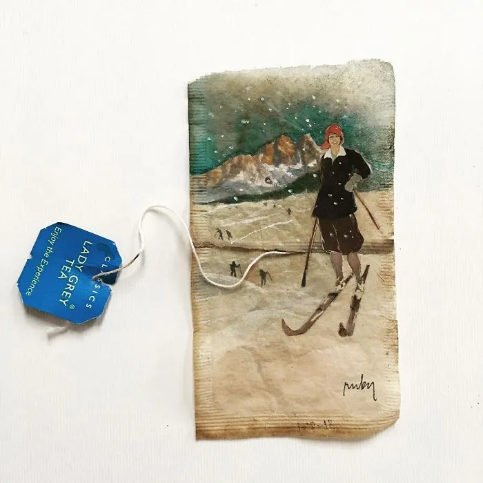 Artist Uses Tea Bags As Her Diary