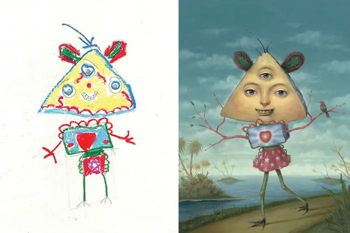What Happens When Professional Artists Recreate Kids' Monster Doodles In Their Own Unique Style