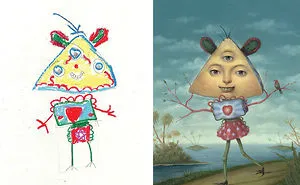 What Happens When Professional Artists Recreate Kids' Monster Doodles In Their Own Unique Style