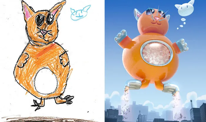What Happens When Professional Artists Recreate Kids' Monster Doodles In Their Own Unique Style