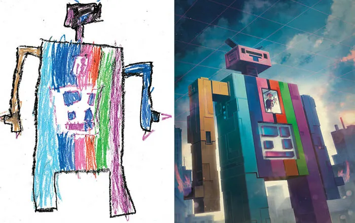 What Happens When Professional Artists Recreate Kids' Monster Doodles In Their Own Unique Style