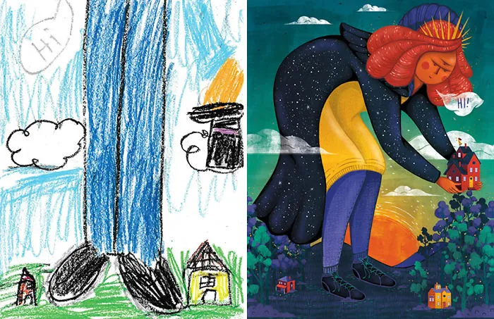 What Happens When Professional Artists Recreate Kids' Monster Doodles In Their Own Unique Style