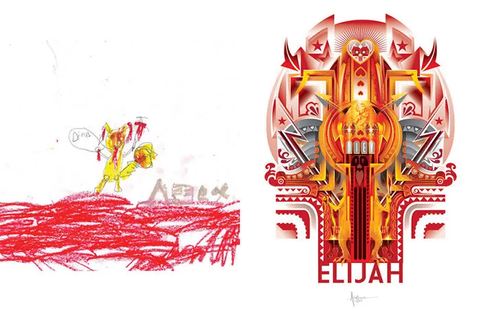What Happens When Professional Artists Recreate Kids' Monster Doodles In Their Own Unique Style