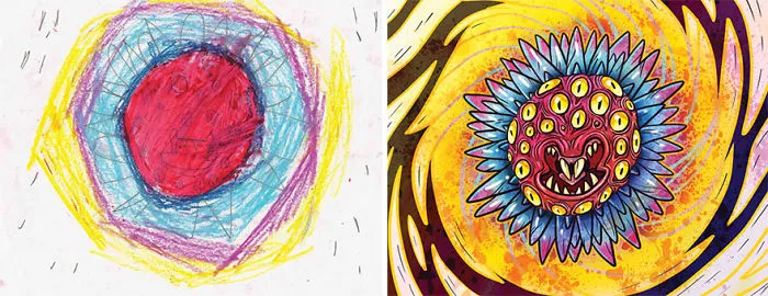 What Happens When Professional Artists Recreate Kids' Monster Doodles In Their Own Unique Style