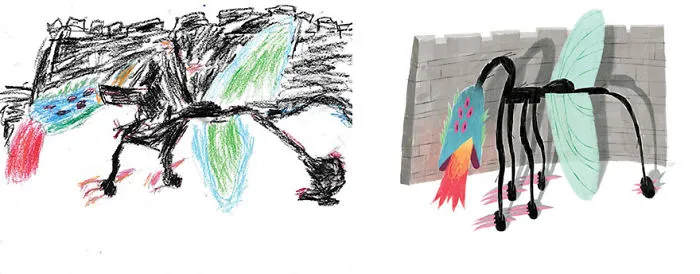 What Happens When Professional Artists Recreate Kids' Monster Doodles In Their Own Unique Style