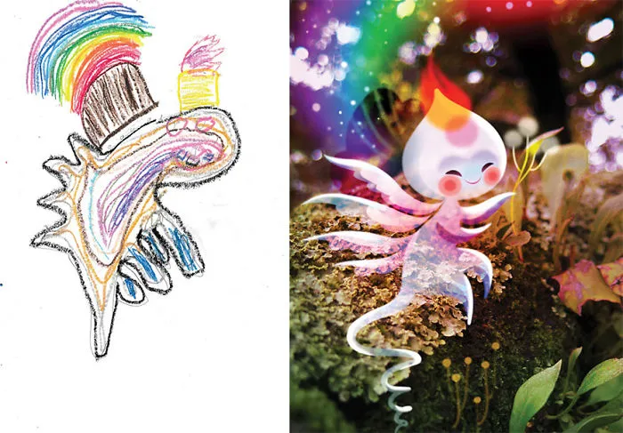 What Happens When Professional Artists Recreate Kids' Monster Doodles In Their Own Unique Style