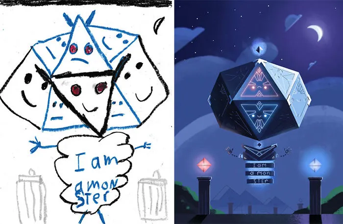 What Happens When Professional Artists Recreate Kids' Monster Doodles In Their Own Unique Style