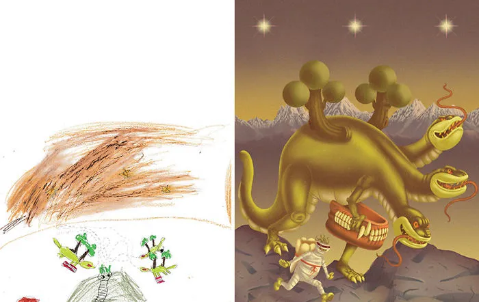 What Happens When Professional Artists Recreate Kids' Monster Doodles In Their Own Unique Style