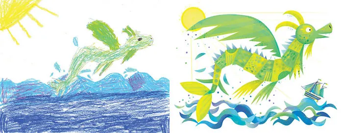 What Happens When Professional Artists Recreate Kids' Monster Doodles In Their Own Unique Style