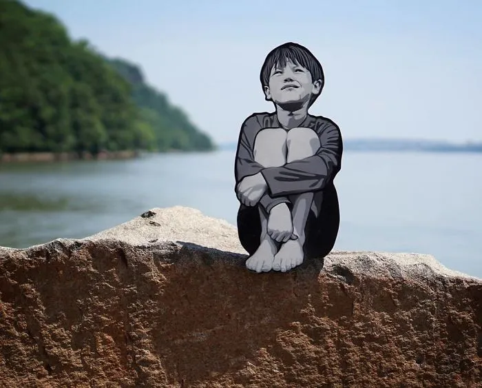 Artist Leaves Tiny Wooden Figures Around The City For People To Find