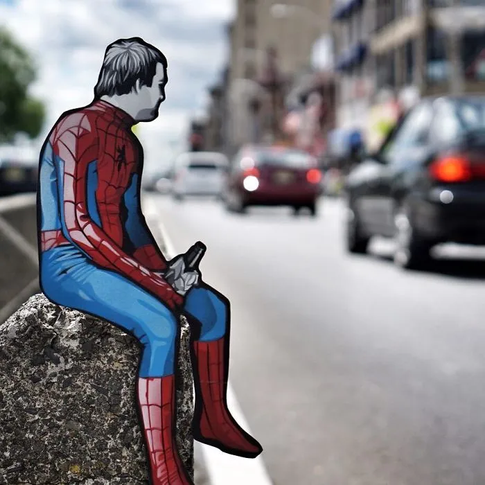 Artist Leaves Tiny Wooden Figures Around The City For People To Find