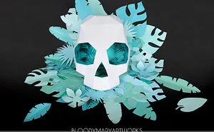 Here Are Some Of My "Skullpture", 3d Paper Skulls