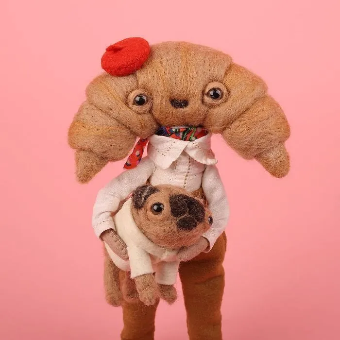 You Will Surely Want To Have A-Meet The Friendly Animals Made In Felt By The Artist Cat Rabbit