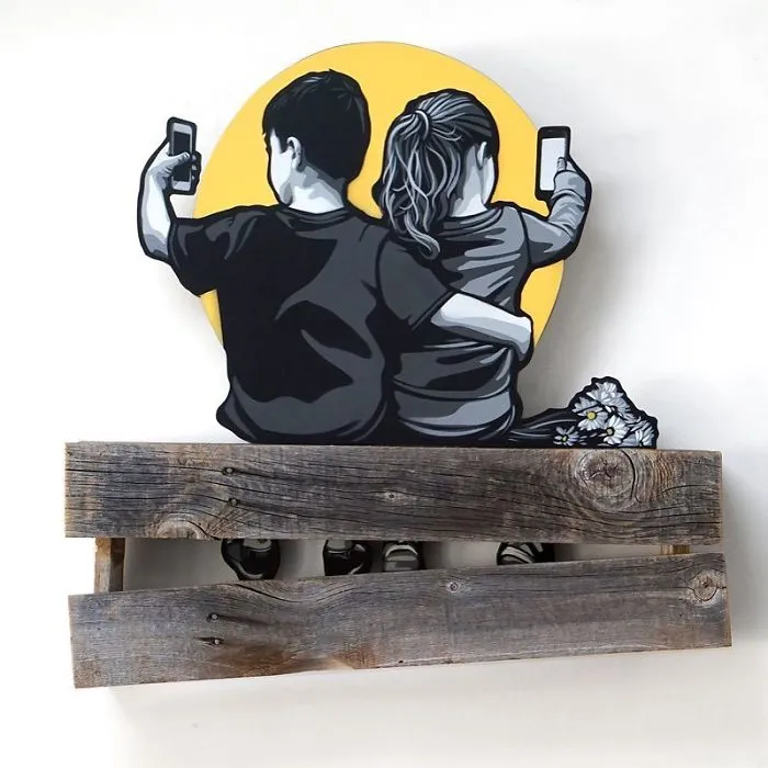 Artist Leaves Tiny Wooden Figures Around The City For People To Find