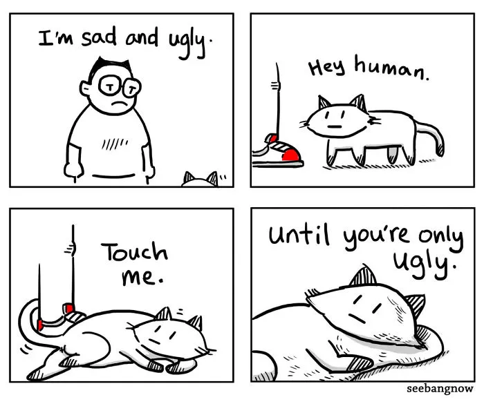 17 Hilarious Comics That Reveal The Reality Of Having A Cat