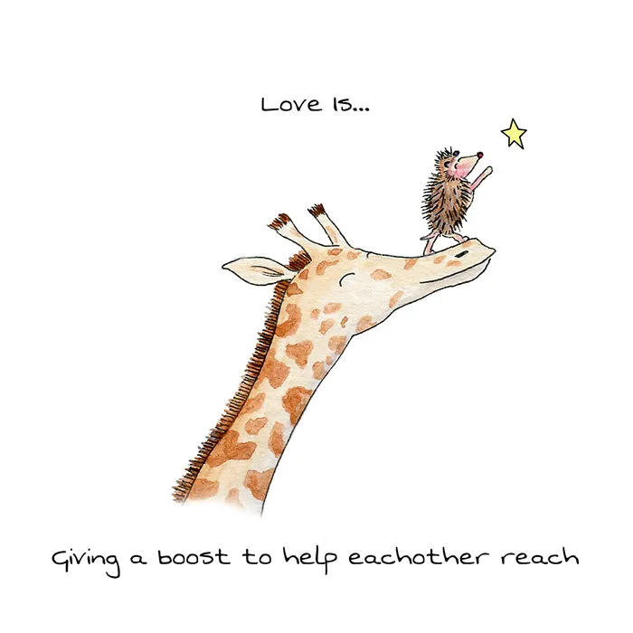 I Drew Animal Illustrations That Display The Little Ways We Show Love