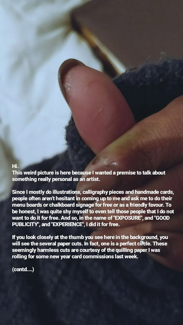 I Am A Freelance Artist From India & I Am Finally Taking A Stand Against The Emotional And Financial Exploitation I Often Face As An Artist From Some People I Know And Love.