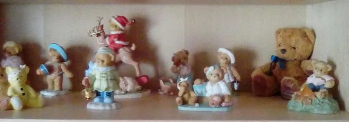I Collect Cherished Teddies This Is A Small Part Of My Collection And Sadly My High Street Stores Do Not Sell Them Anymore So Have To Look In Charity Stores