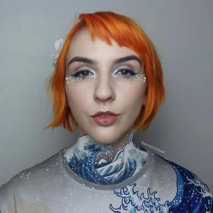 Makeup Artist Creates Incredible Drawings Using Her Own Body As Canvas