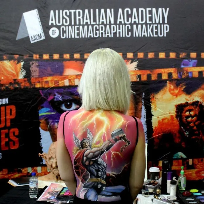 Makeup Artist Creates Incredible Drawings Using Her Own Body As Canvas