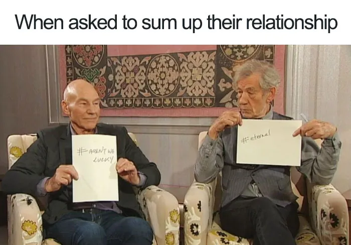 30 Of The Funniest Reasons Why Patrick Stewart And Ian McKellen Are BFFs