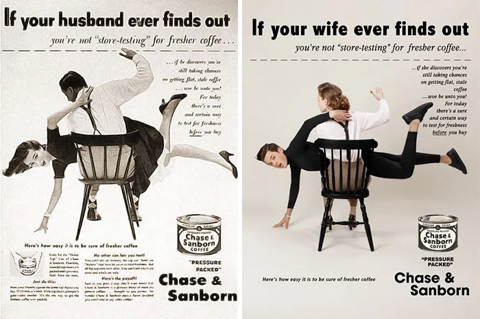 Photographer Reverses Gender Roles In Sexist Vintage Ads