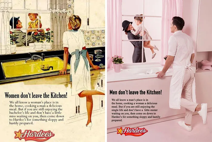 Photographer Reverses Gender Roles In Sexist Vintage Ads