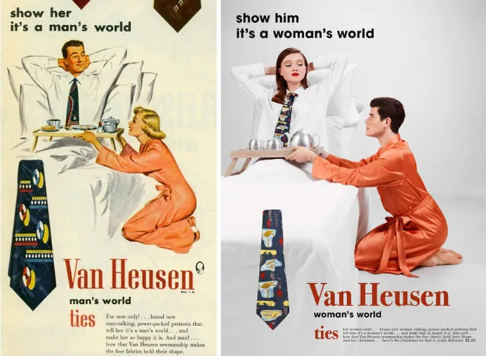 Photographer Reverses Gender Roles In Sexist Vintage Ads
