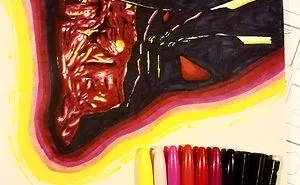8 Days Of Horror Sharpie Drawing