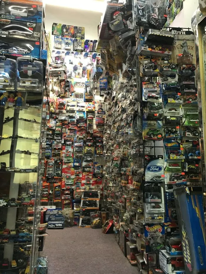 My Husbands Hotwheels Collection.  This Is One Very Small Coroner Of His Store.  Which Is More Of A Museum/storage Than Retail.