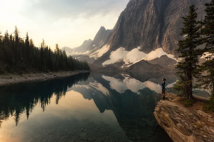 Floe Lake In Kootenay National Park