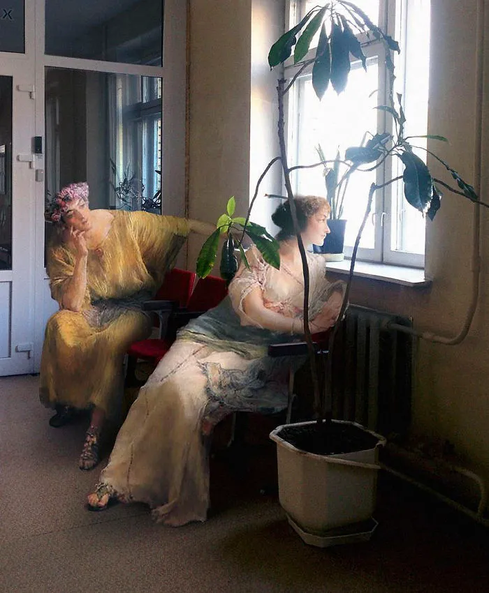 Artist Inserts People From Classical Paintings Into Today’s World, And The Result Is Surprisingly Good