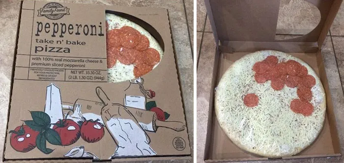La Densidad De Pepperonis Visible A Través De La Ventana De La Caja Es Una Representación Inexacta De La Cobertura Del Total De La Pizza