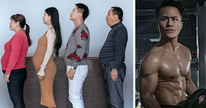 Chinese Family Spends 6 Months Working Out, And Here Are Their Before-And-After Pics