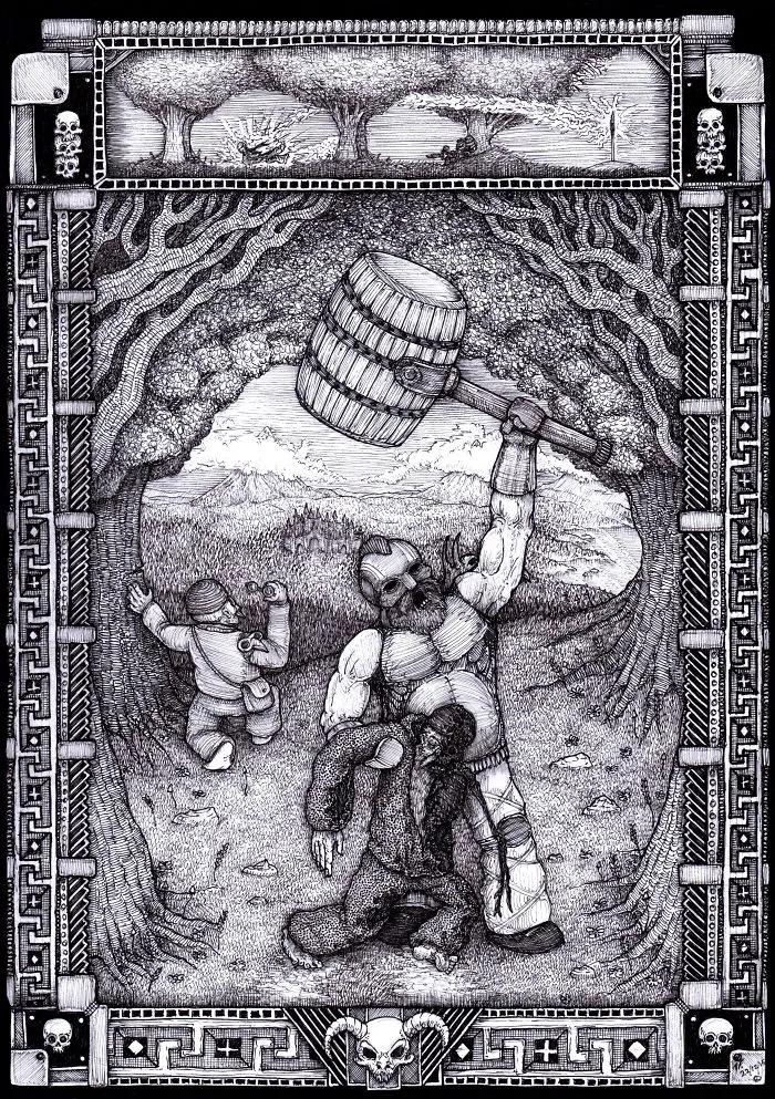 I Draw Intricate Dark Fantasy Drawings Inspired By Classical Artists And Modern Cartoons 