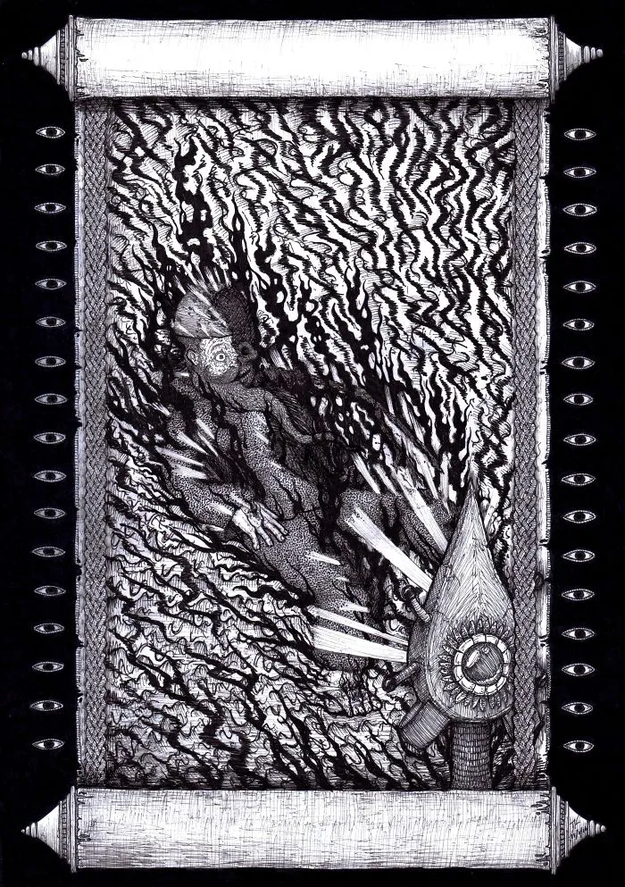 I Draw Intricate Dark Fantasy Drawings Inspired By Classical Artists And Modern Cartoons 