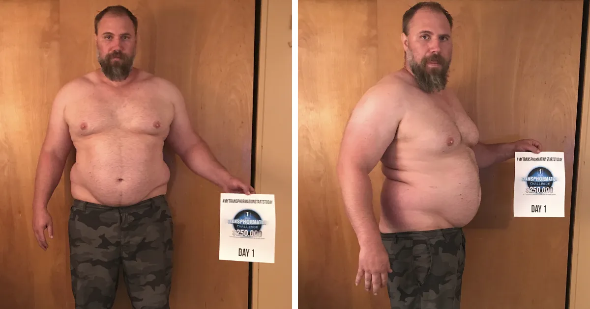 Este padre de 3 hijos se dio cuenta de que no podía seguirles el ritmo, y transformó su cuerpo irreconociblemente en 6 meses