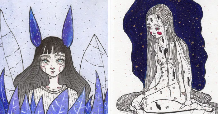 I Made Illustrations With Imaginary Characters Based On My Moods