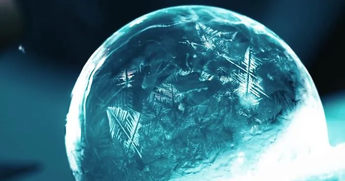 I Blew A Soap Bubble To See If It Would Freeze And Here's The Result