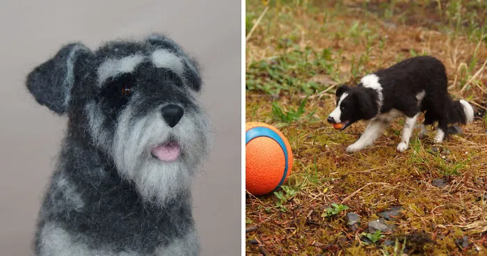 I Create Highly Realistic Needle Felted Miniature Dogs And Cats With Personality